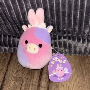 Squishmallows Patty Pink and Lavender Plush (EASTER COW)